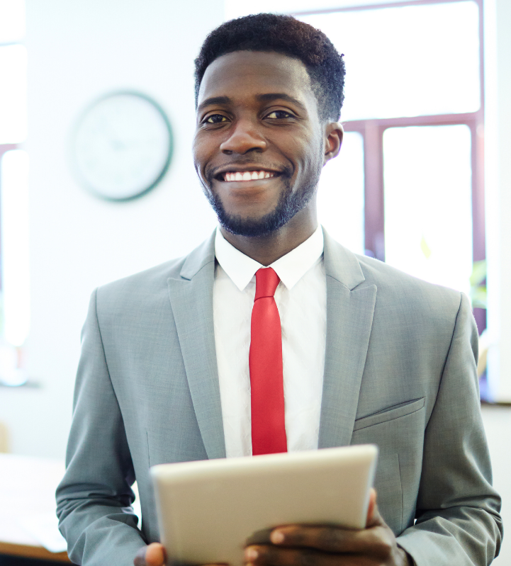 african american male in suit