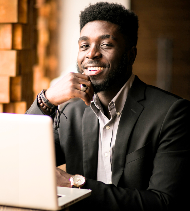 young smiling african american male